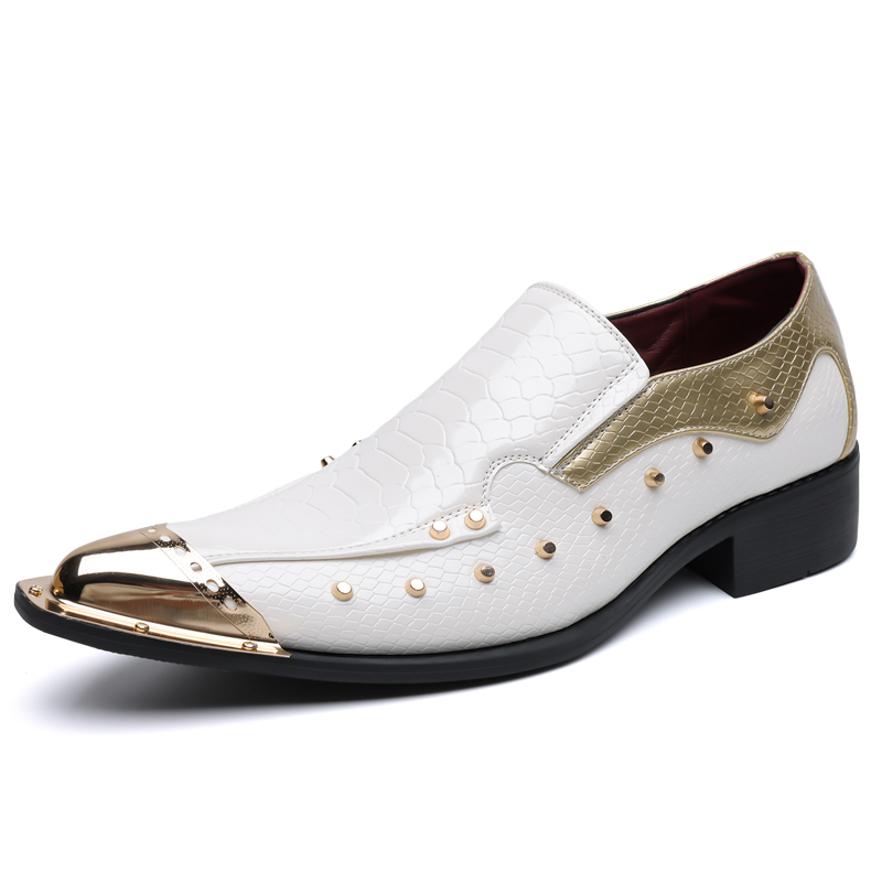 Printing On Commercial - Autumn Men's Shoes Spike Python pattern