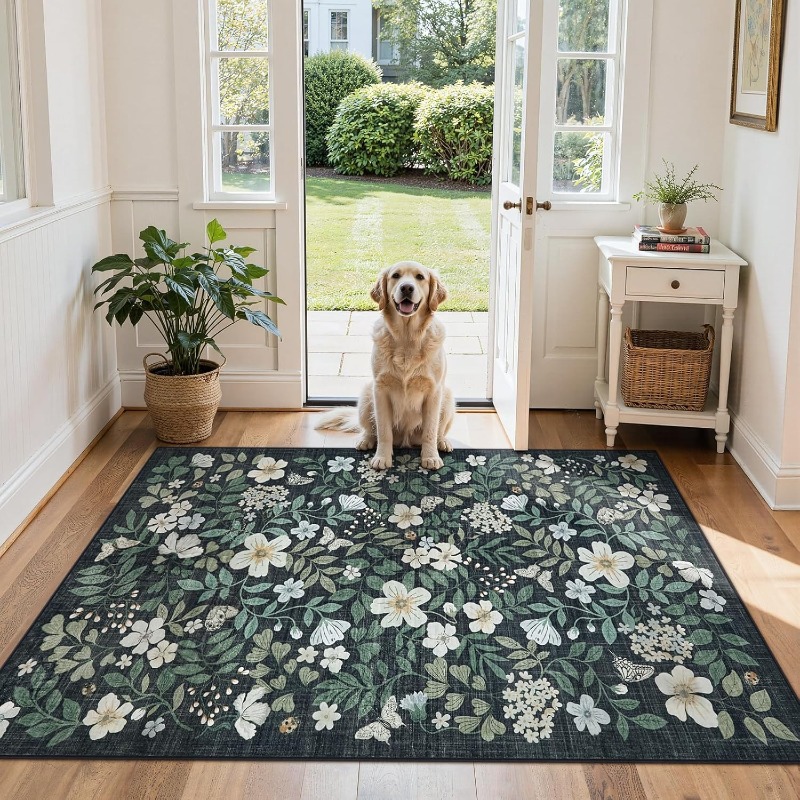 Floral Living Room Carpet Vint - Printing On Commercial review and price