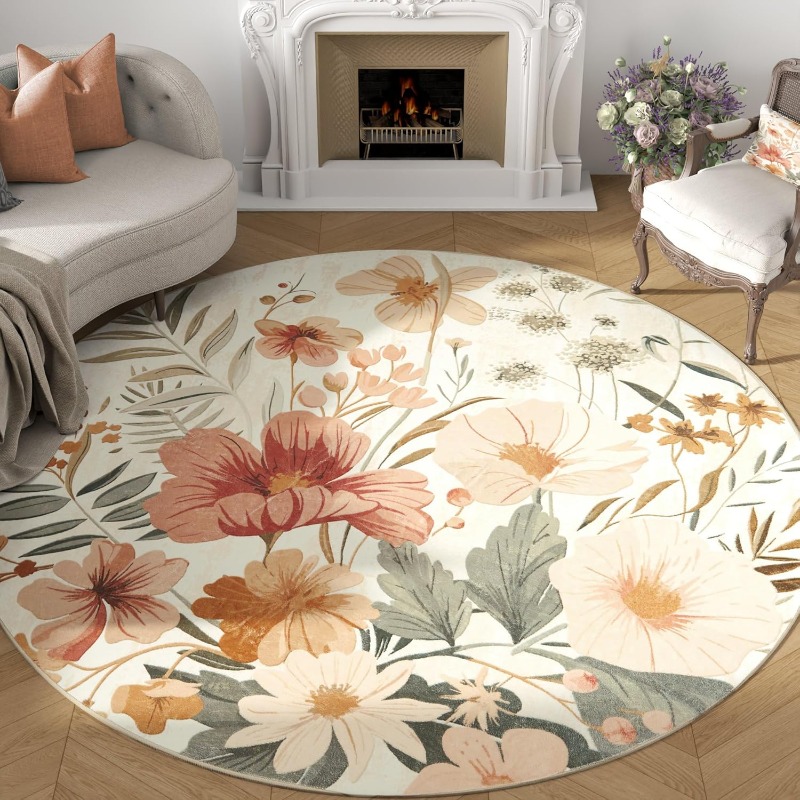 Round Living Room Carpet Vinta - Printing On Commercial review and price