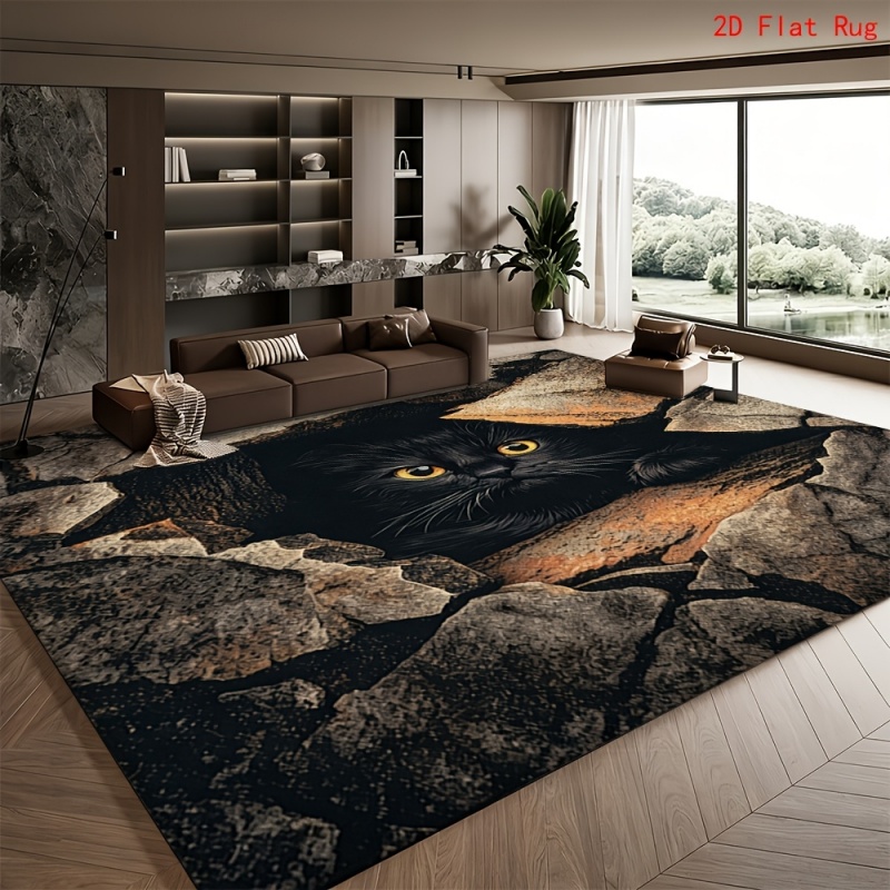 2D Black Cat Rock Crack Print  - Commercial Printing Services review and price