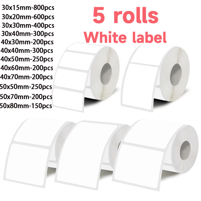 5 Rolls of White Label Sticker - Commercial Printing Services review and price