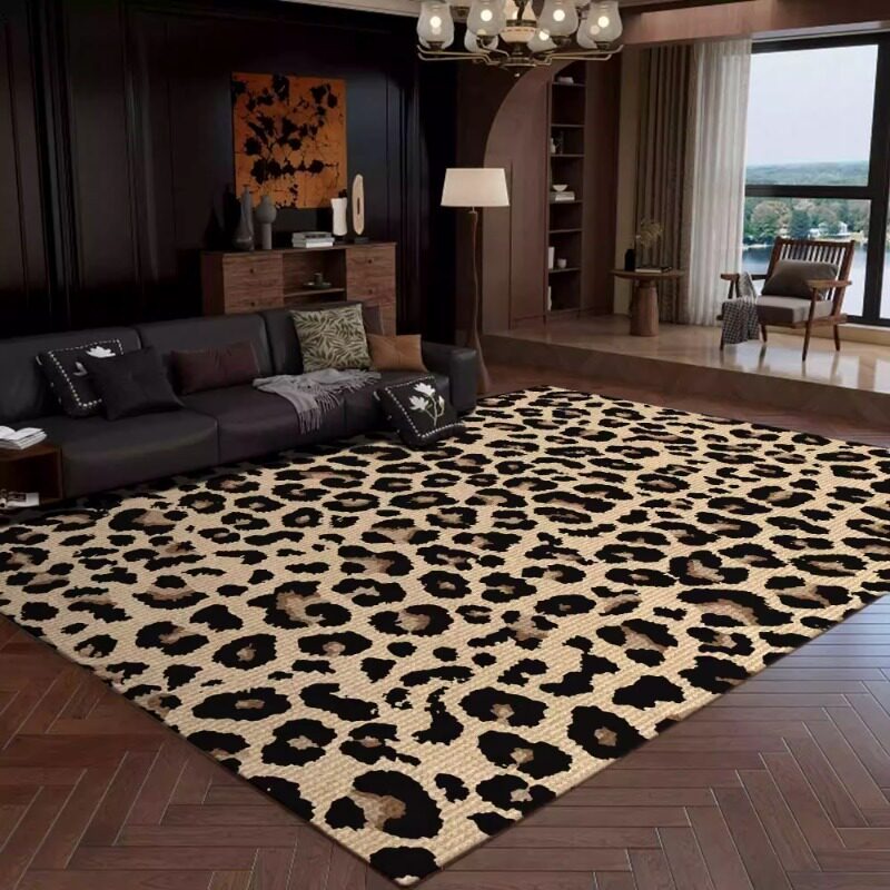 Retro Leopard Print Living Roo - Printing On Commercial review and price
