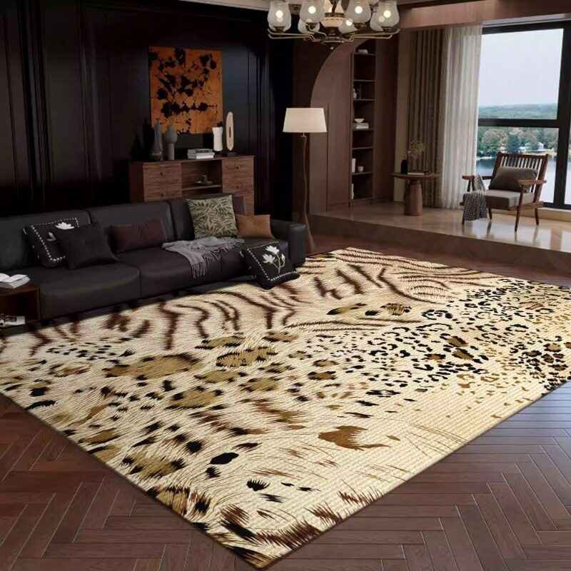 Retro Leopard Print Living Roo - Printing On Commercial review and price