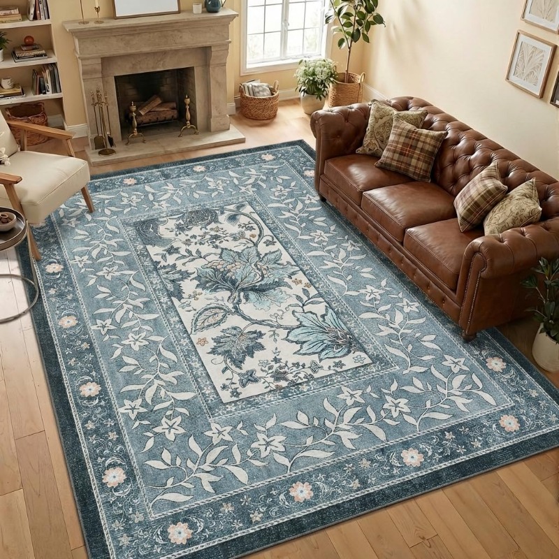 Retro Plant Print Carpet for L - Printing On Commercial review and price